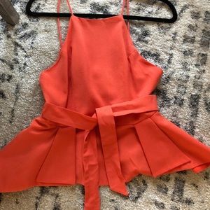 DO+BE orange matching short set